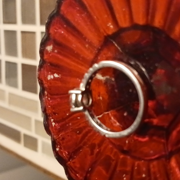 Vintage Cz Diamond Engagement ring-size 6 - Picture 5 of 8